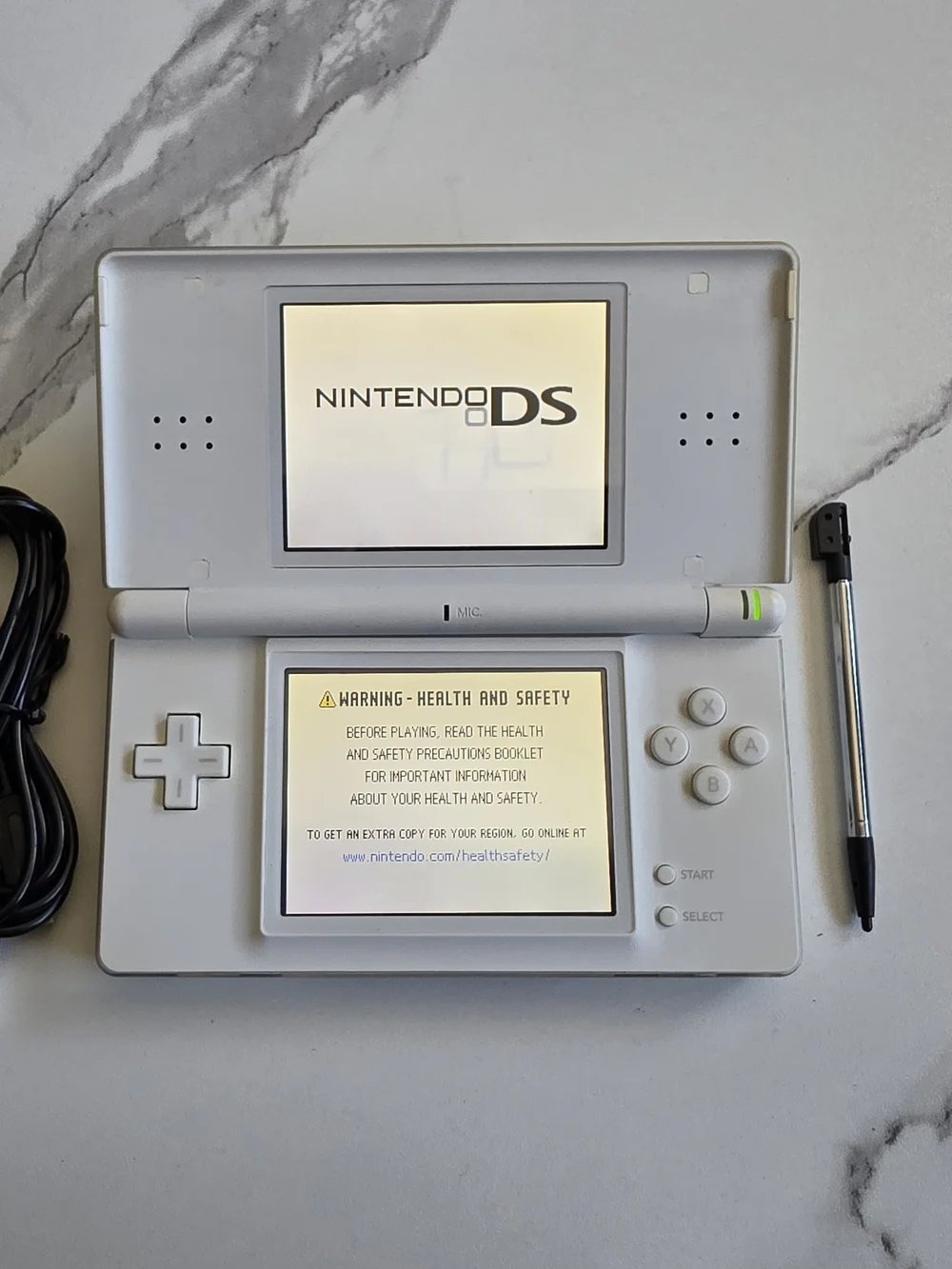 Nintendo White DS Lite Handheld Console with Stylus
